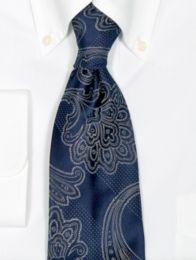  Luxury 7-Fold Paisley Stripe Italian Silk Tie 