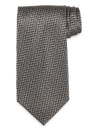 Herringbone Woven Silk Tie