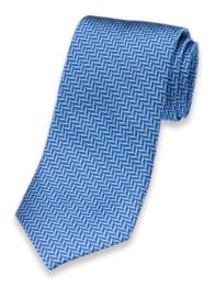 Herringbone Woven Silk Tie