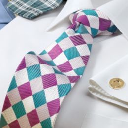 Textured Diamonds Silk Tie