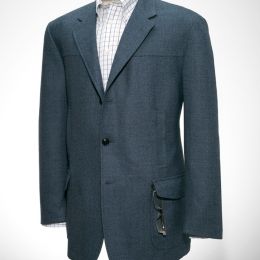 Lightweight Lambswool Twill Weave Jacket