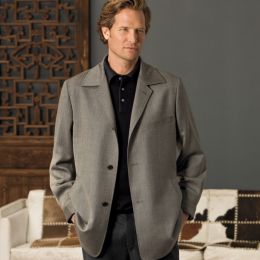 Twill Weave Wool Shirt Jacket