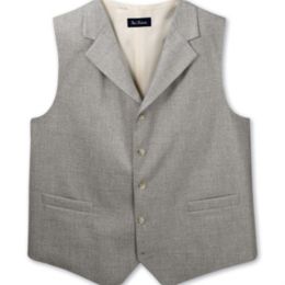 Textured Weave Lapel Vest