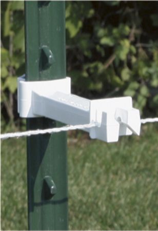 Zareba Wrap-around T-post Extender Insulator White