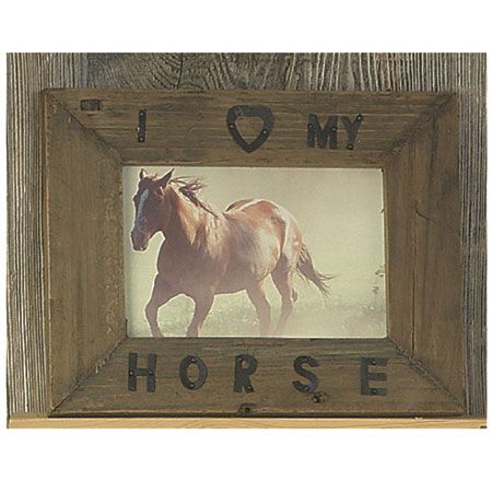 I Love My Horse Picture Frame Brown