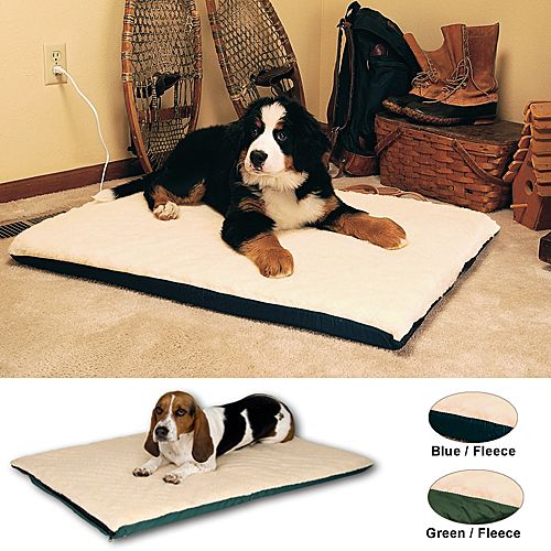 Orthopedic Heated Dog Bed XLarge Green