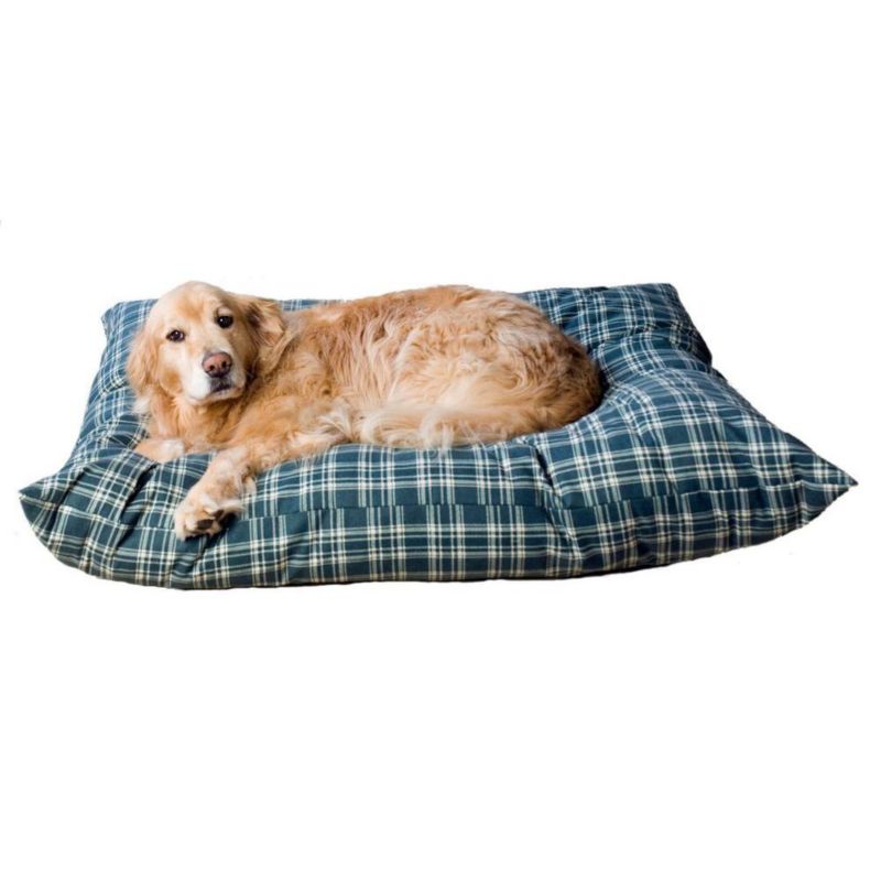 Shebang Outdoor Dog Bed Large Green Plaid