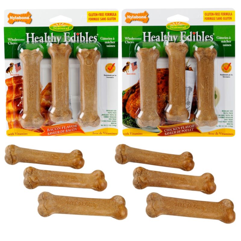 Nylabone Healthy Edible Dog Chew 3 Pack Bacon