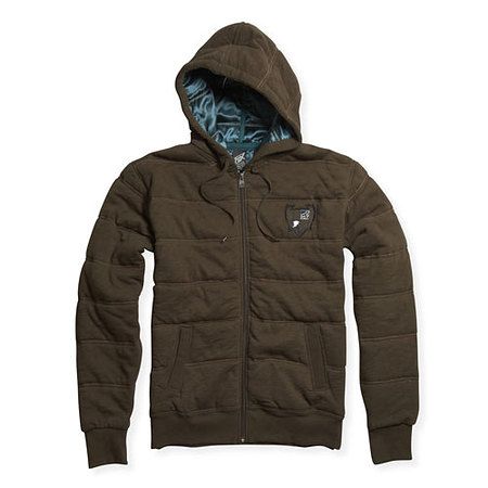 Low Mode Quilted Zip Front Hoody