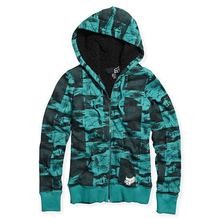 Fox Mishap Sherpa Lined Girls Hoody
