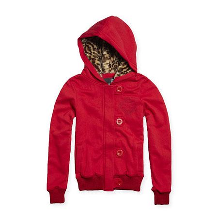Rebel Tab Hood Lined Girls Hoody