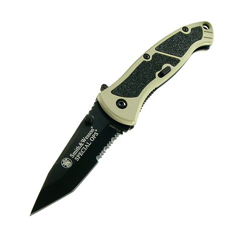 S W Spec Ops Tan Hdl w/Blk Bl