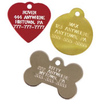 Id Tags Red Aluminum Heart