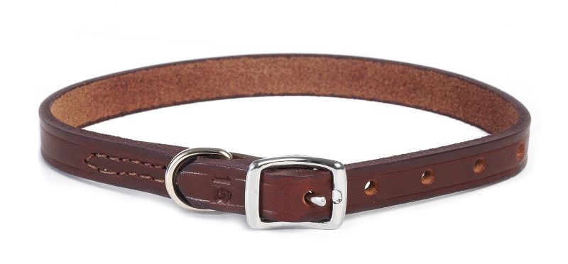 Latigo Dog Collar 24 Inch Burgundy