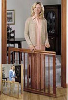 dog doors, dog gates - Home Decor Pet Gate Natural Oak Finish