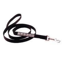 Nylon Jeweled Dog Lead 4-ft. Black