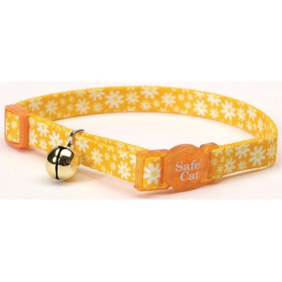Coastal Safe Cat Collar 8-12 X 3/8 Daisy Yellow