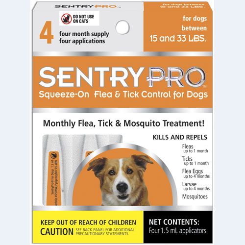 Sentrypro Squeeze On-4 Month 15-33 Lbs