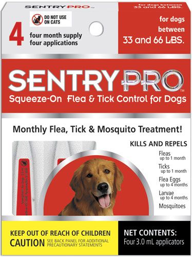 Sentrypro Squeeze On-4 Month 33-66 Lbs