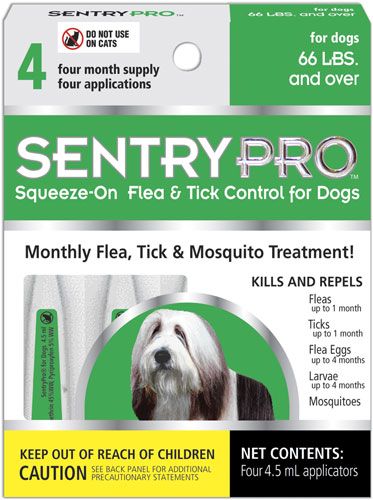 Sentrypro Squeeze On-4 Month 66 Lbs And Over