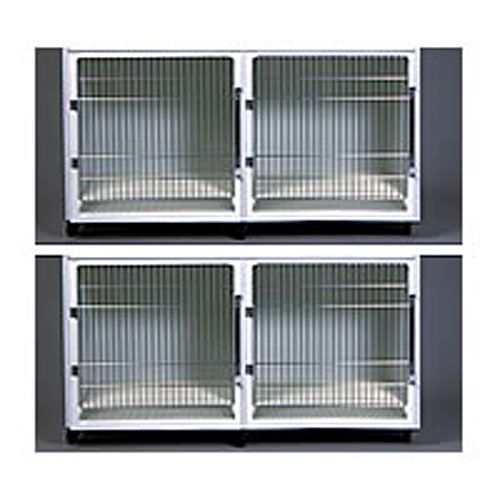 General Cage Fiberglass Cages 4 Bank White