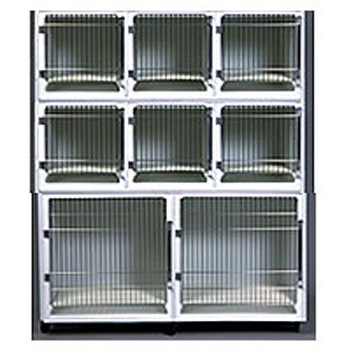 General Cage Fiberglass Cages 8 Bank White