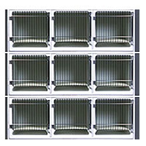 General Cage Fiberglass Cages 9 Bank White