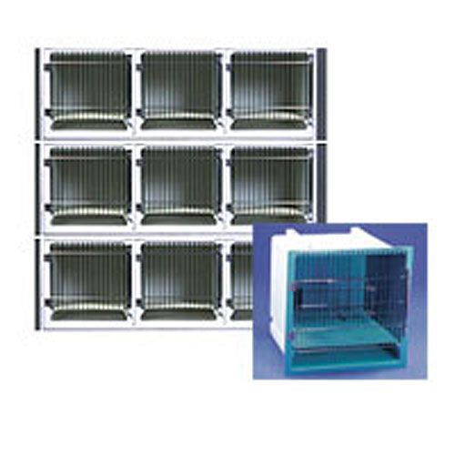 General Cage Fiberglass Cages 9 Bank Turquoise