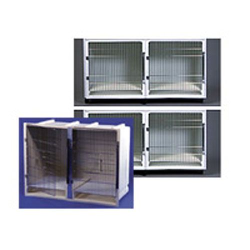 General Cage Fiberglass Cages 4 Bank Almond