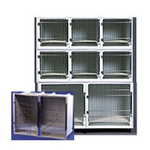 General Cage Fiberglass Cages 8 Bank Almond