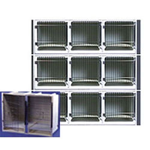 General Cage Fiberglass Cages 9 Bank Almond