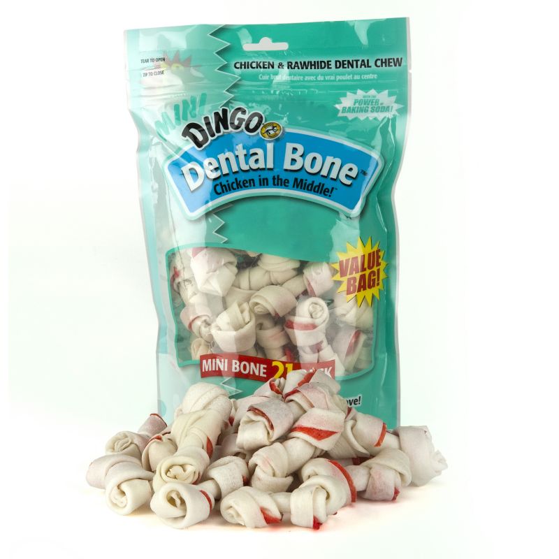 Dingo Mini Dental Treats 21 Pack Value Bag 9 oz