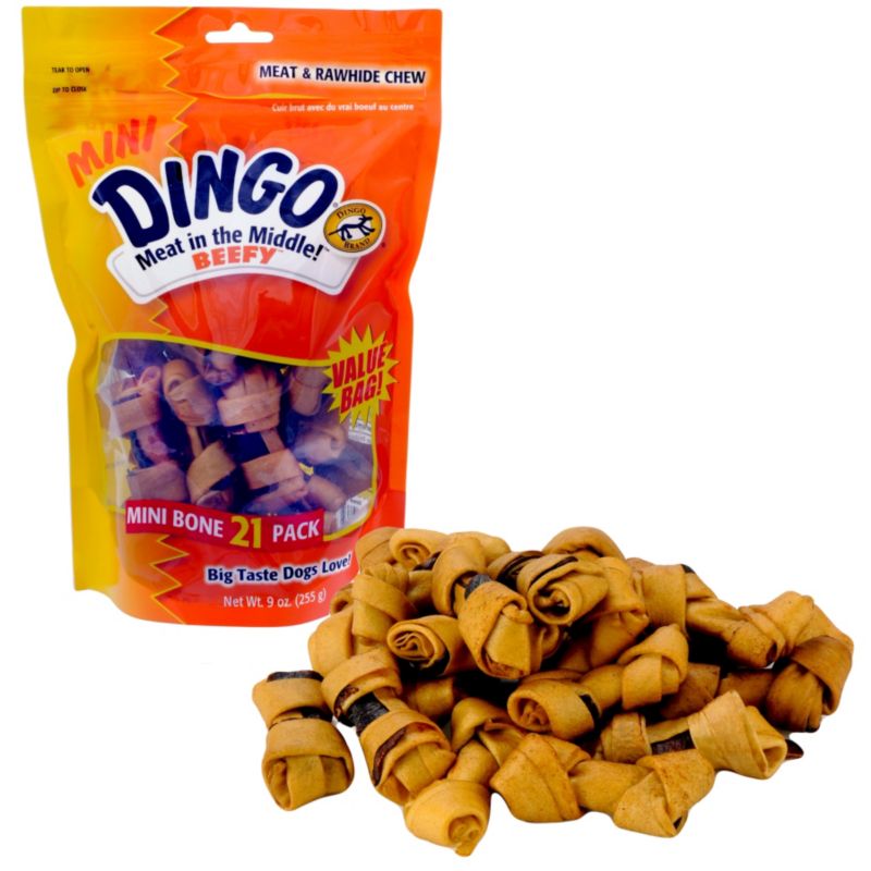 Dingo Mini Beefy Bones Value Bag 9 oz