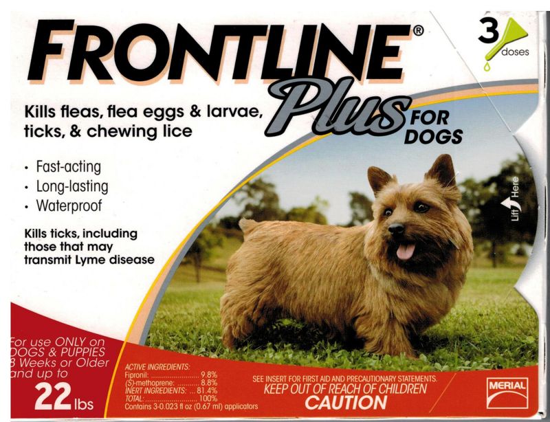 Frontline Plus for Dogs 3 Mths 1-22 Lbs.