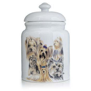 Ceramic Treat Jar 10 Inch Yorkshire Terrier