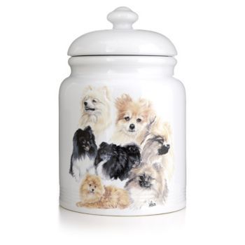 Ceramic Treat Jar 10 Inch Pomeranian