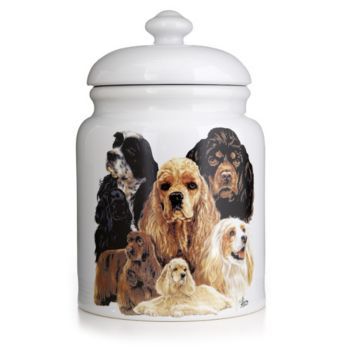 Ceramic Treat Jar 10 Inch Cocker Spaniel