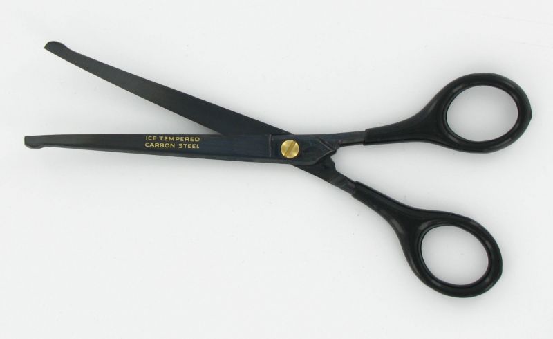 Dubl Duck Black 11B Ball Tip Curved Shears 6.5 In