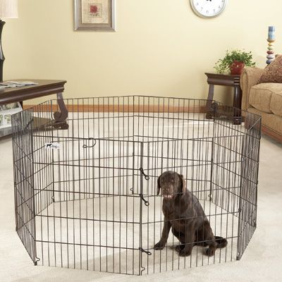 Therapet Dog Exercise Pen Black