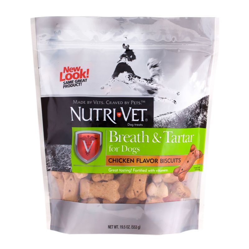 Nutri-Vet Breath & Tartar Mint Dog Biscuits