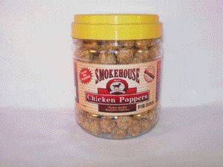 Smokehouse Chicken Poppers Dog Treat 1lb Tub