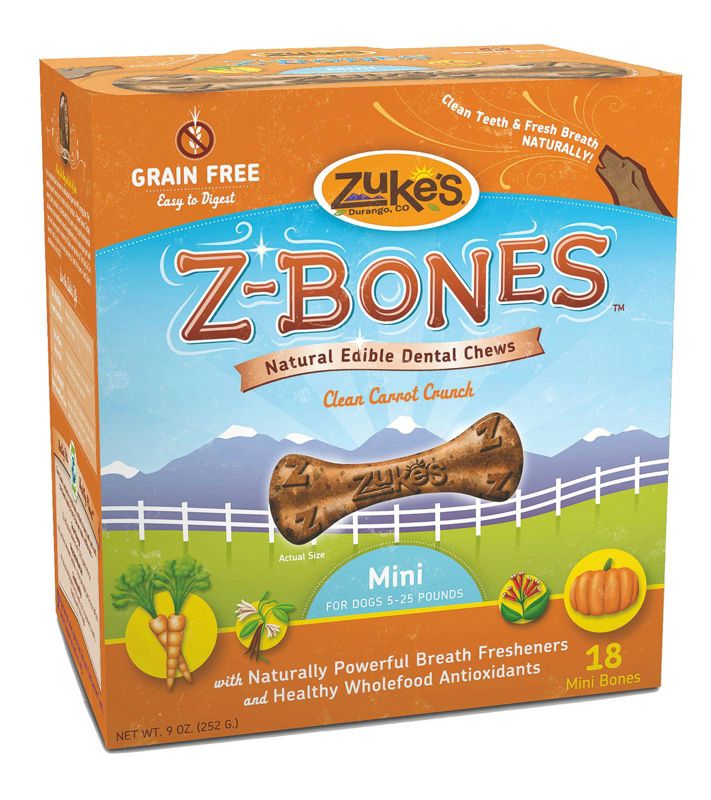 Zukes Z-Bone Carrot Edible Dental Dog Chew