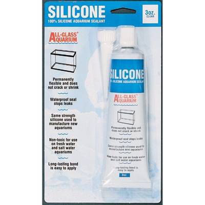 All Glass Silicone Aquarium Sealant Clear 10oz