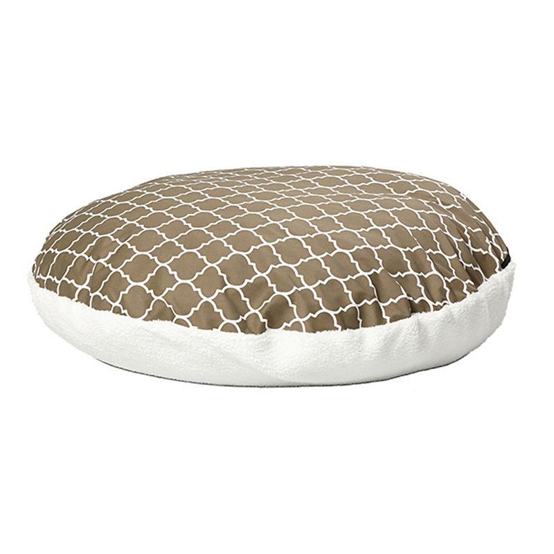 Quiet Time Teflon Brown Round Dog Bed 34in