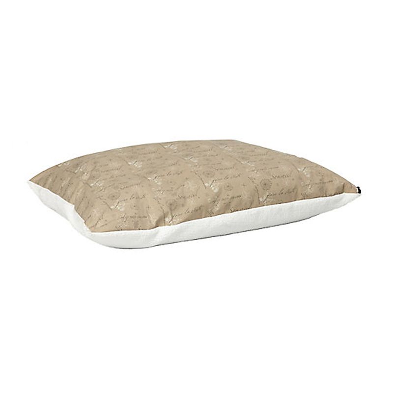 Quiet Time Script Tan Pillow Dog Bed 48x36