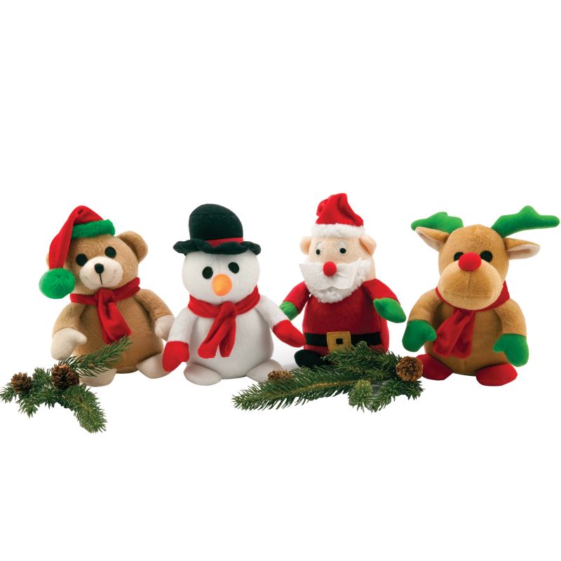 Plush Singing Dog Toy Santa