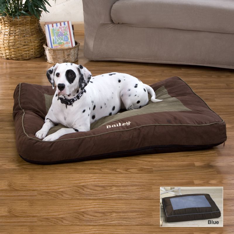 My Dog's Bed Personalized Medium Blue/Brown