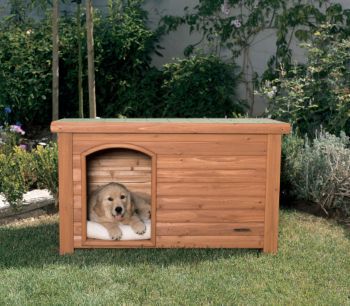 Outback Log Cabin Dog House 45.5x26.5x27.5 Cedar