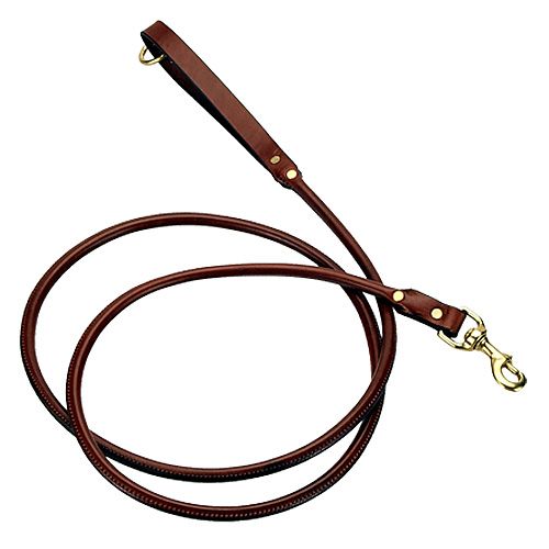 Mendota Leather Rolled Snap Dog Lead 4ft x 3/4in
