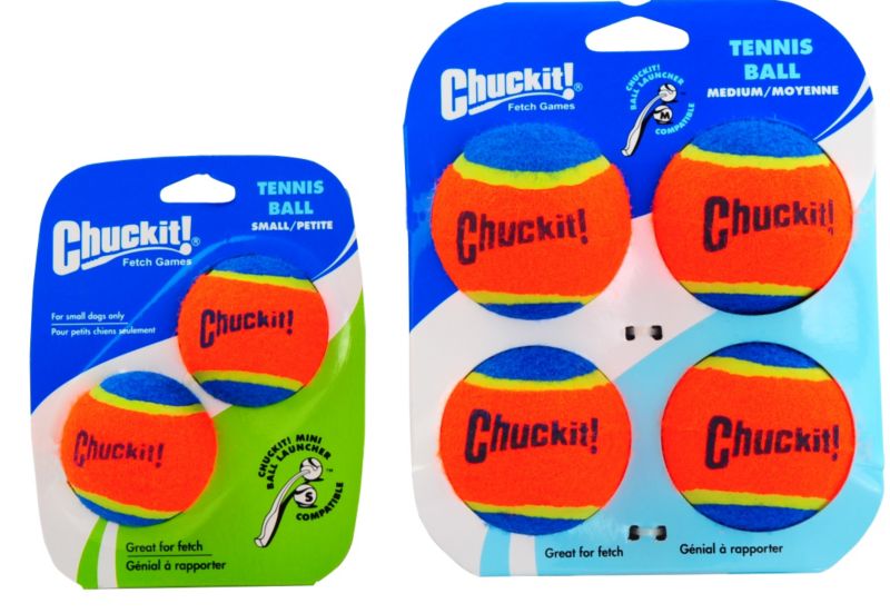 ChuckIt Tennis Ball Dog Toy 2.5 Inch 4 Pack